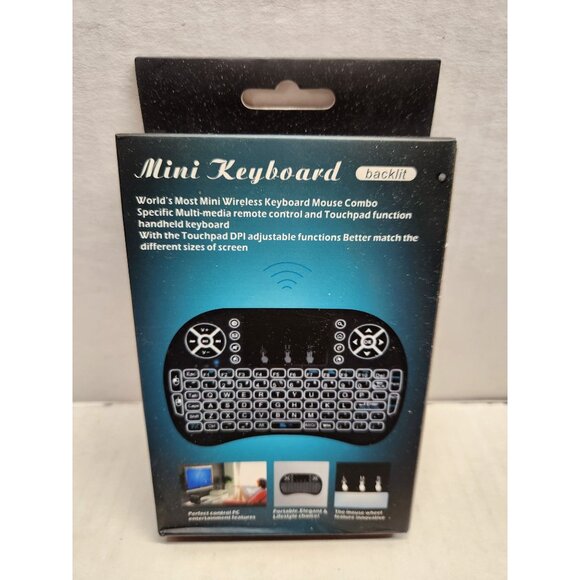 Mini Wireless Keyboard Mouse Combo For PC Smart TV Tablets & More - New - Picture 1 of 2